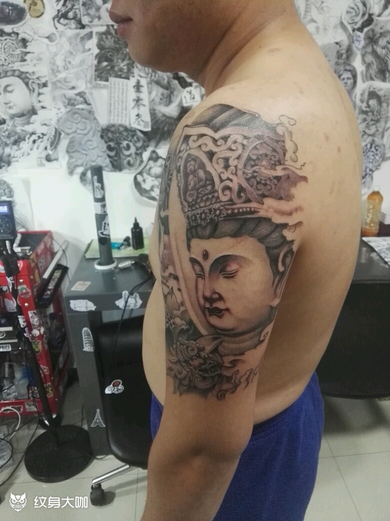 普贤菩萨_纹身图案手稿图片_马老丝儿的纹身作品集