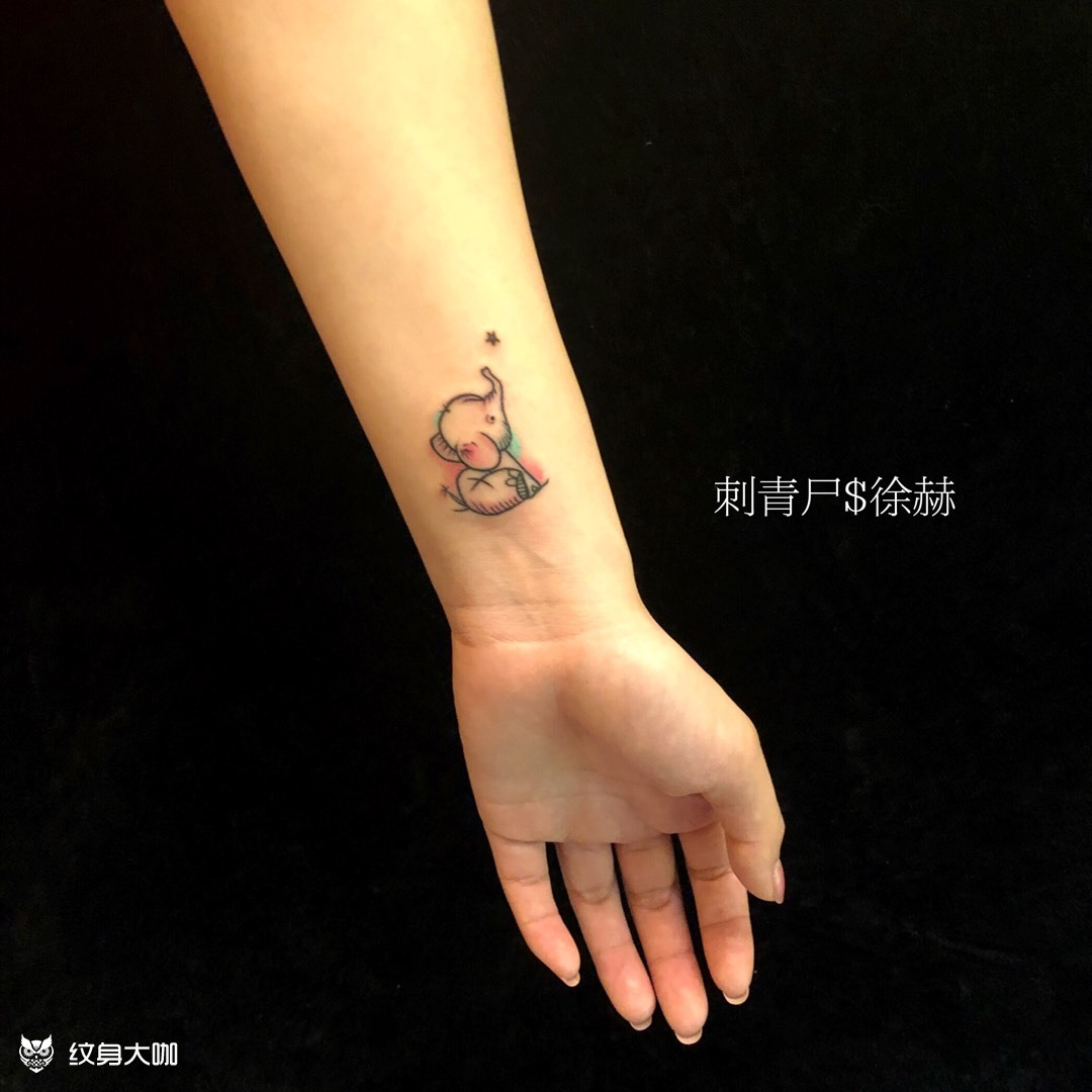 小象_纹身图案手稿图片_无渡的纹身作品集