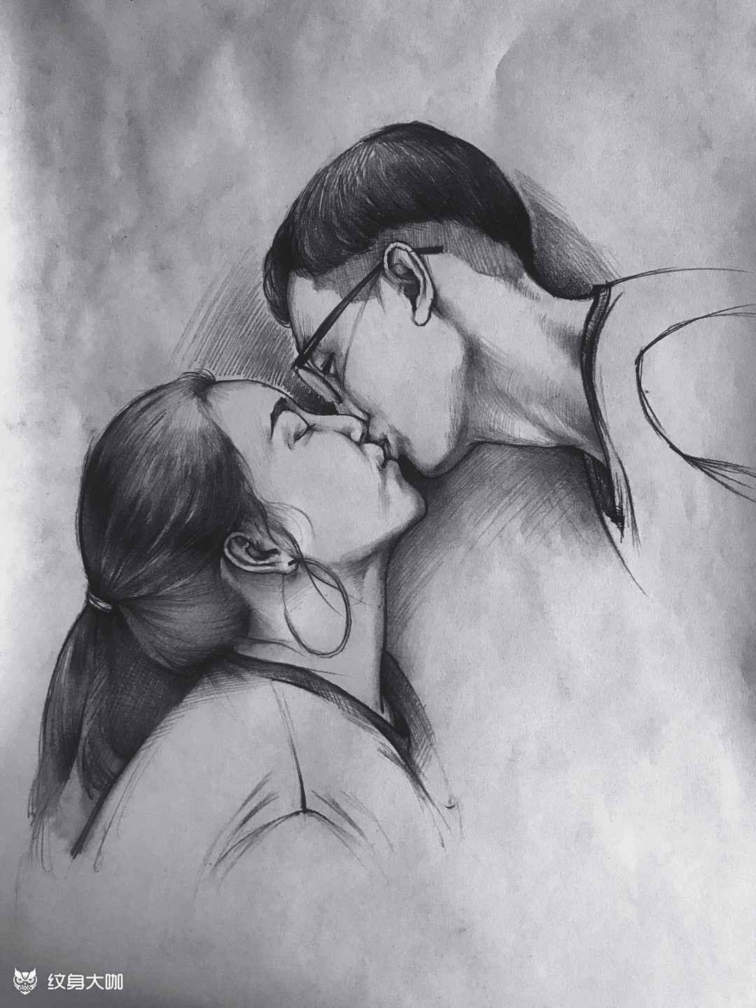 作品简介:恩爱的一对情侣,从画稿到刺在身上的过程03,喜欢的小伙伴