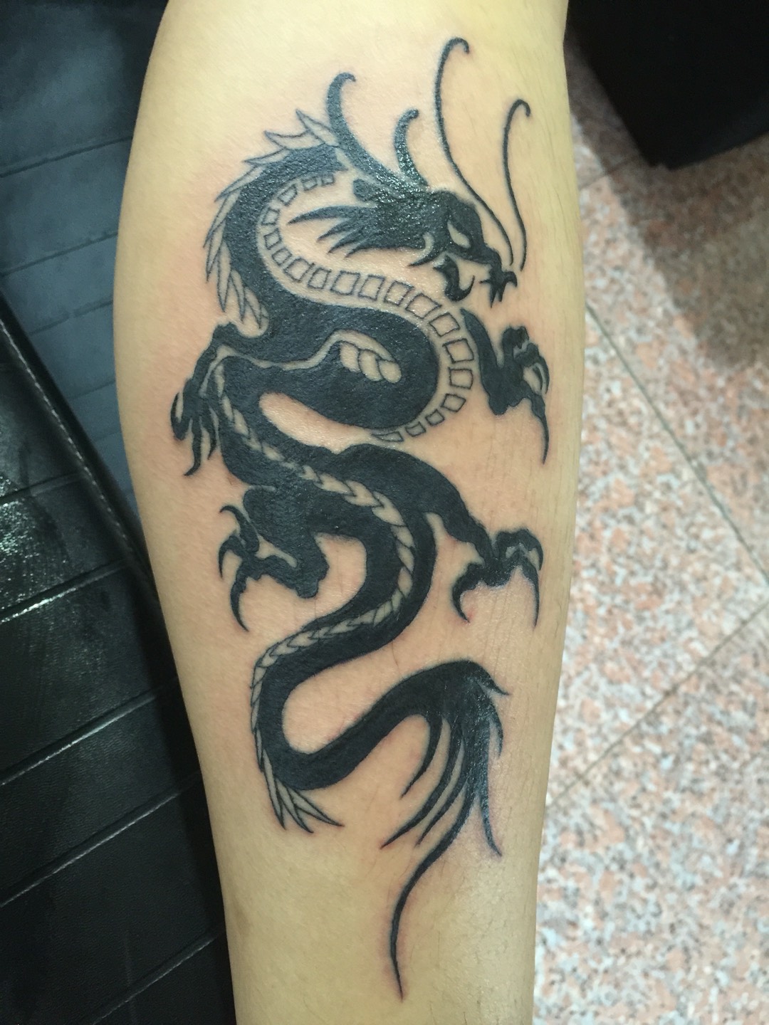 图腾龙纹_纹身图案手稿图片_秦志华的纹身作品集