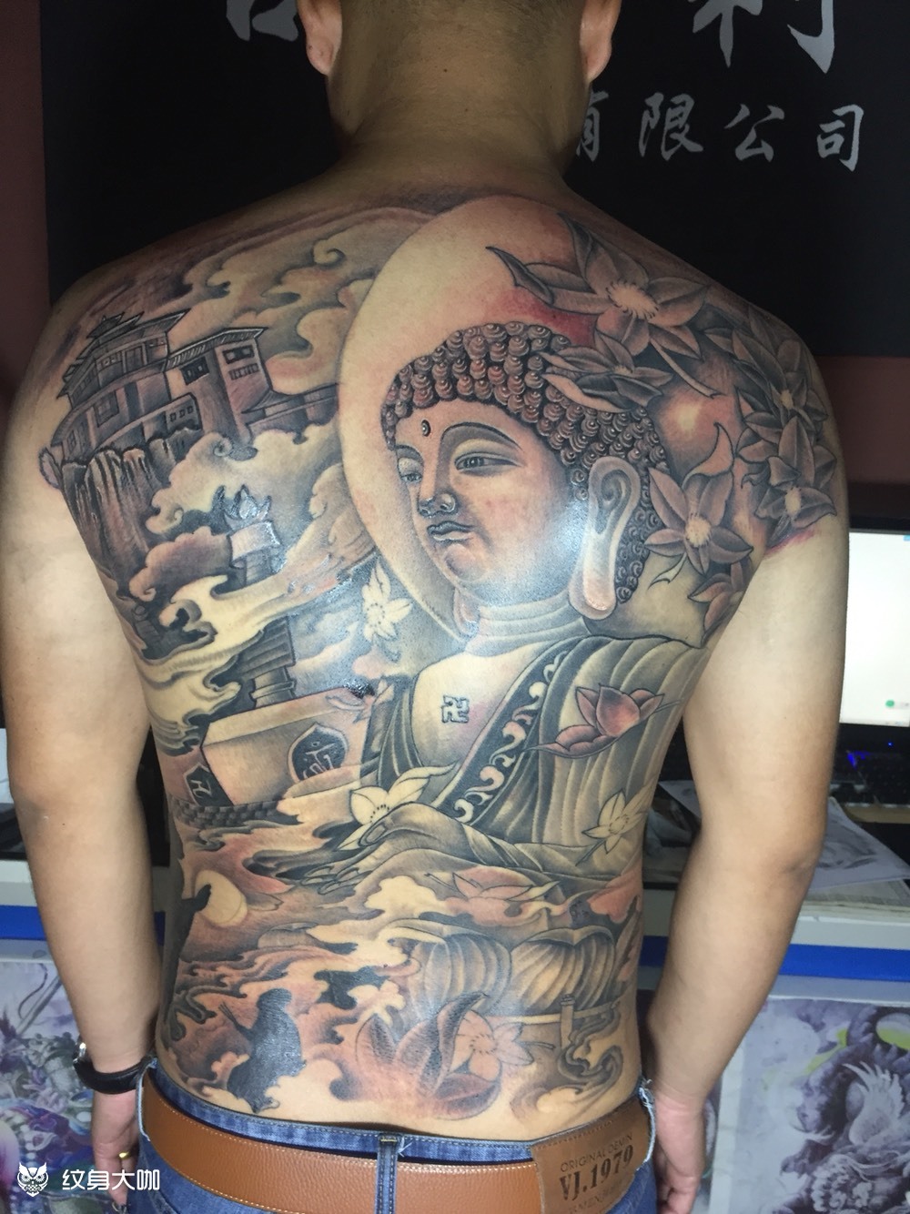 满背大日如来_纹身图案手稿图片_古韵的纹身作品集