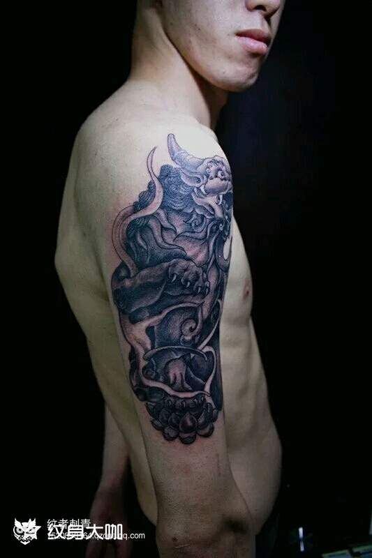 望天吼_纹身图案手稿图片_纹者小翼的纹身作品集
