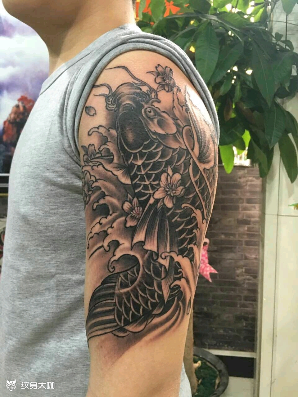 鲤鱼_纹身图案手稿图片_阿勇的纹身作品集