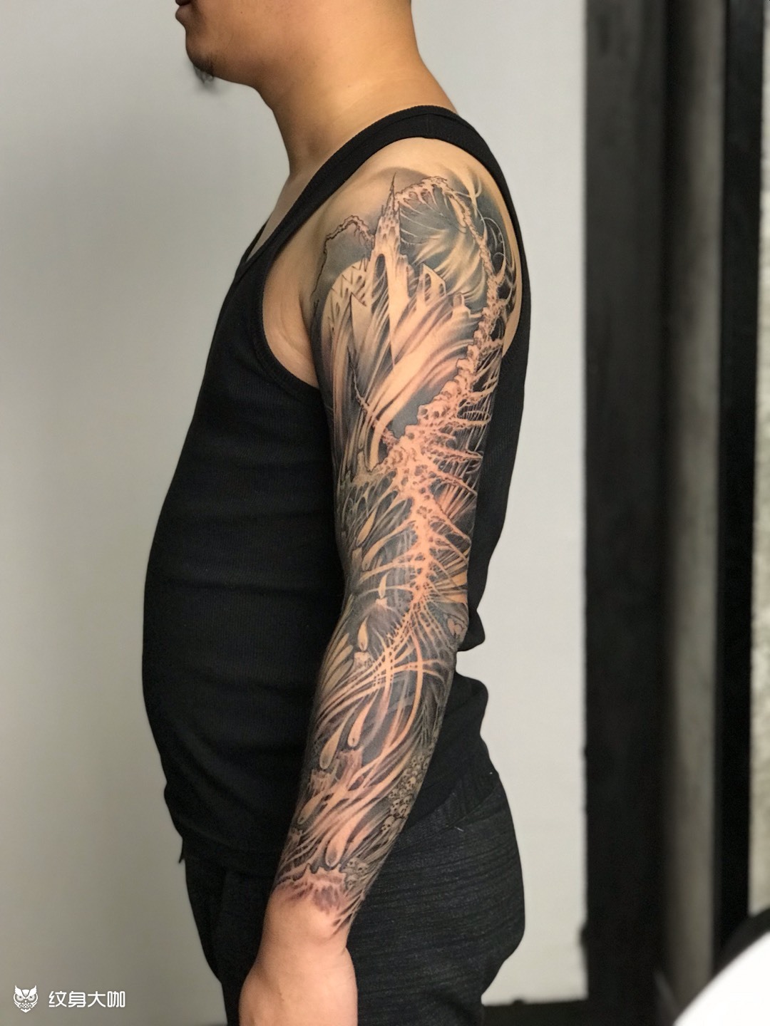 哥特花臂_紋身圖案手稿圖片_岸tattoo的紋身作品集