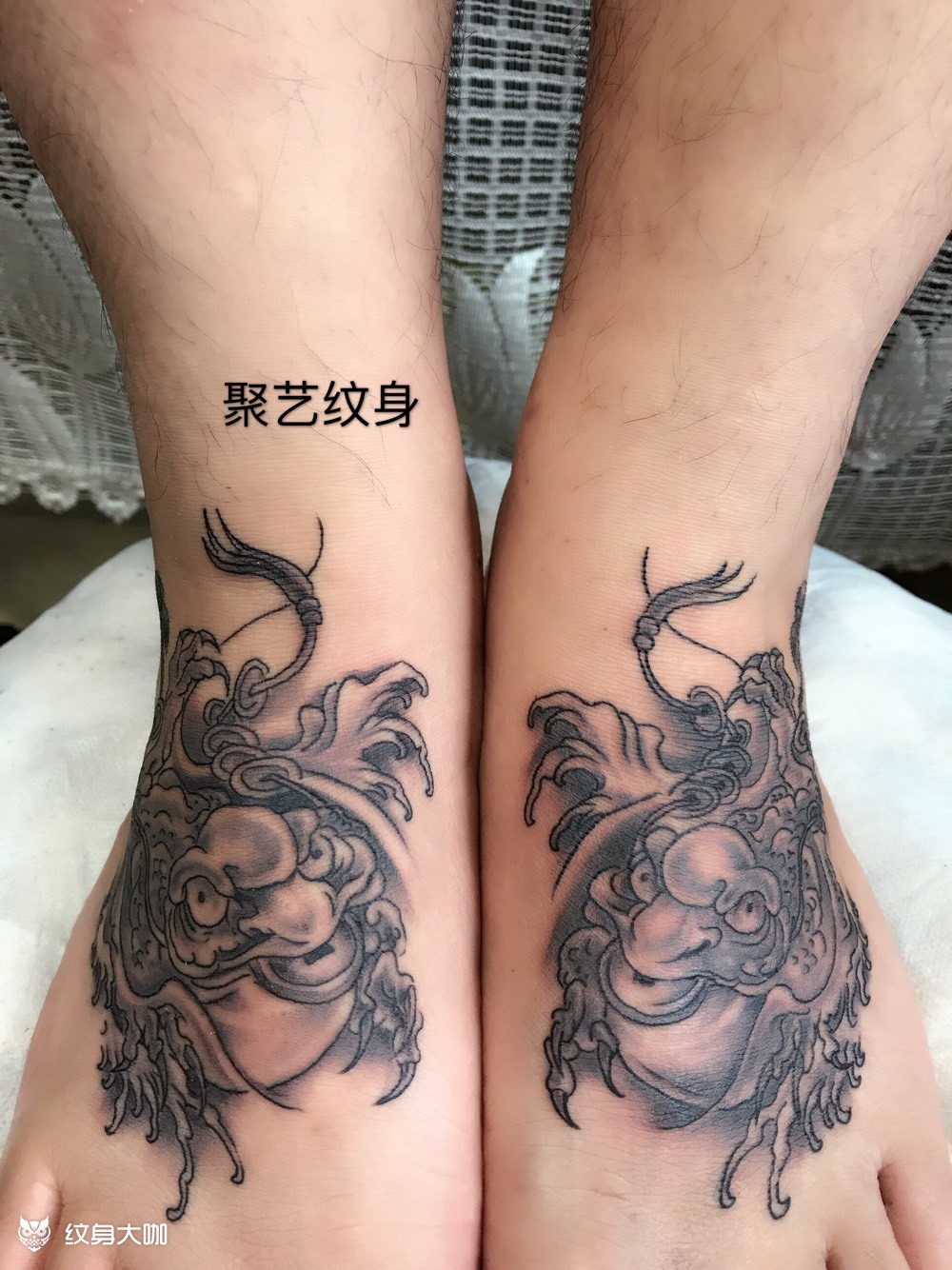 脚面金蟾_纹身图案手稿图片_郭磊的纹身作品集