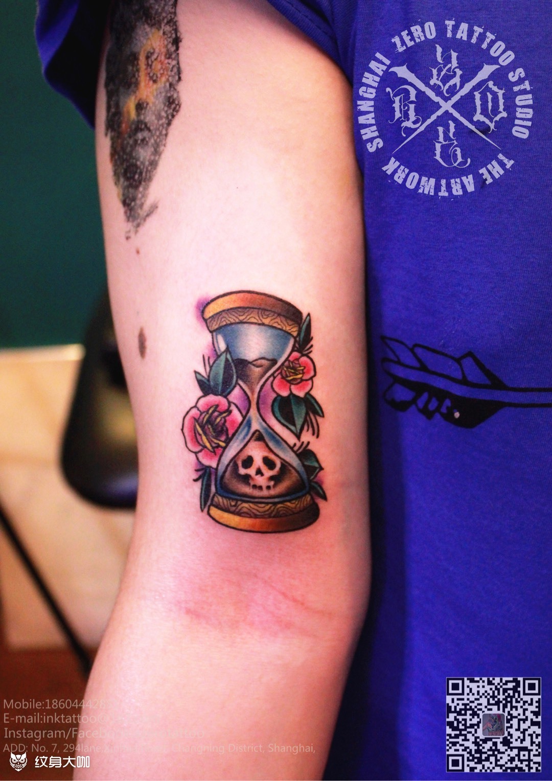 old 沙漏_纹身图案手稿图片_岳谦的纹身作品集