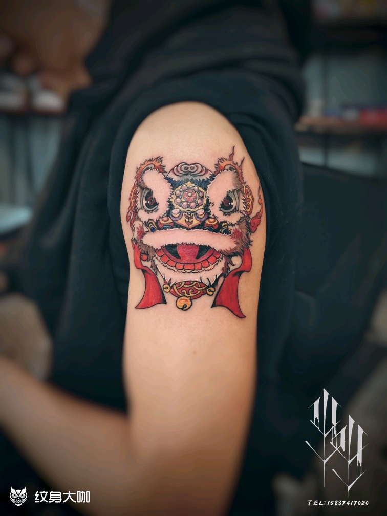 舞狮_纹身图案手稿图片_cassice的纹身作品集