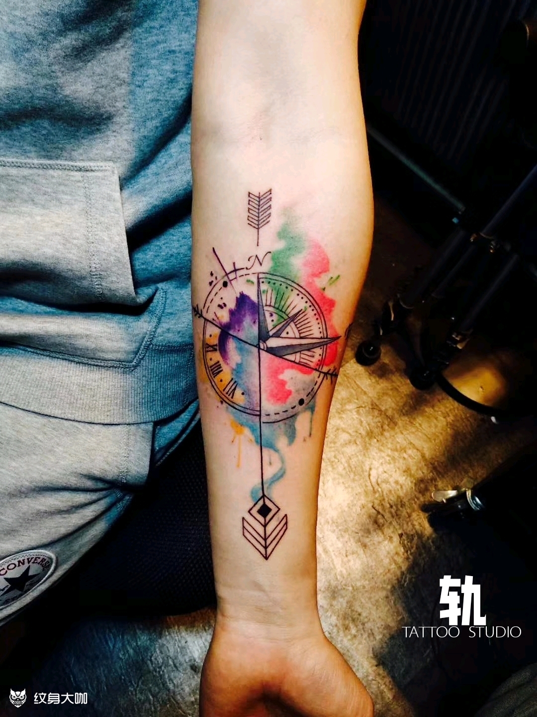 泼墨小臂_纹身图案手稿图片_轨的纹身作品集