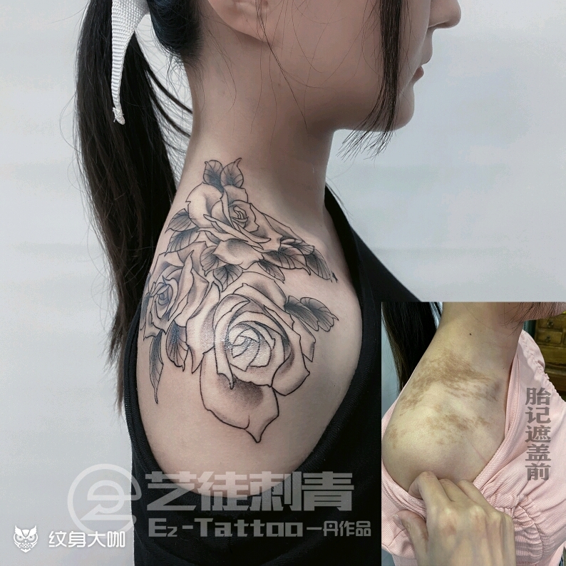 胎记遮盖_纹身图案手稿图片_崔峣的纹身作品集