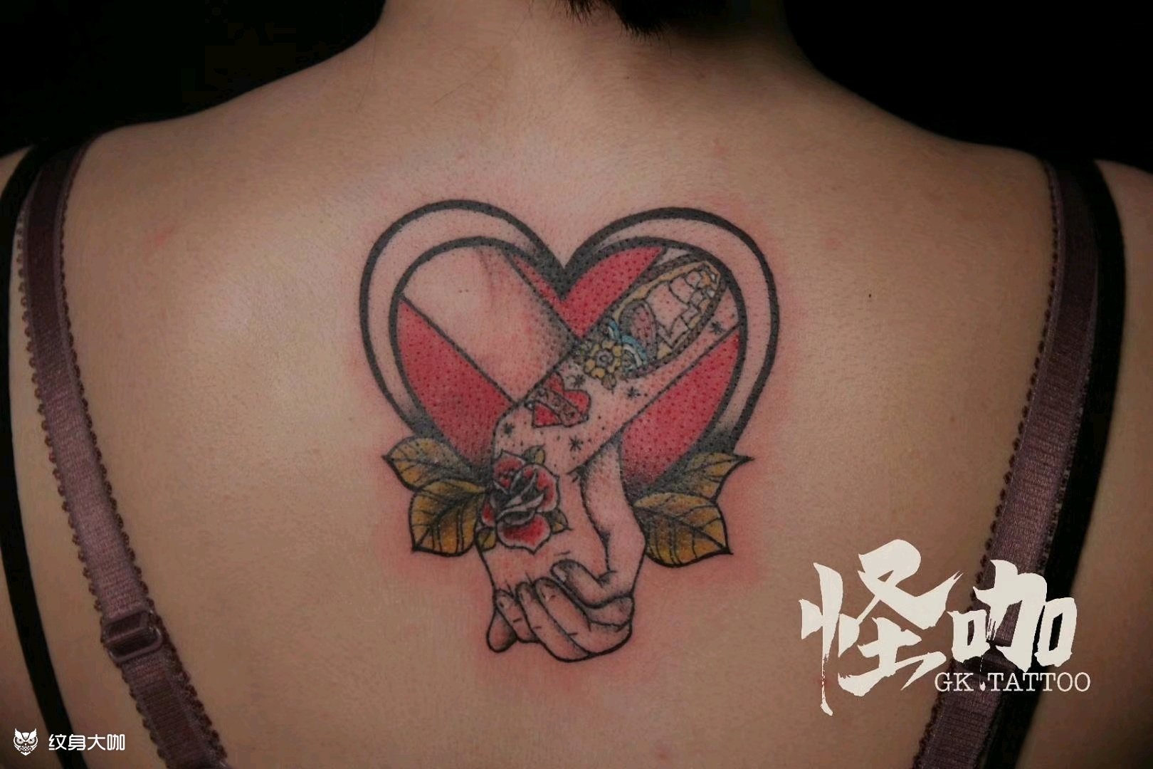 牵手_纹身图案手稿图片_毛喆的纹身作品集