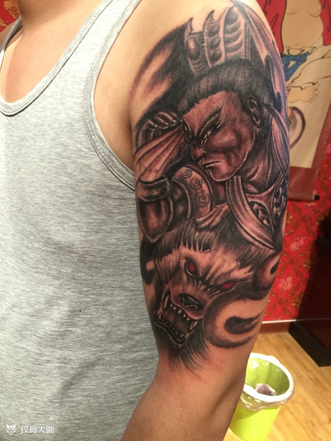 二郎神_纹身图案手稿图片_路磊磊的纹身作品集
