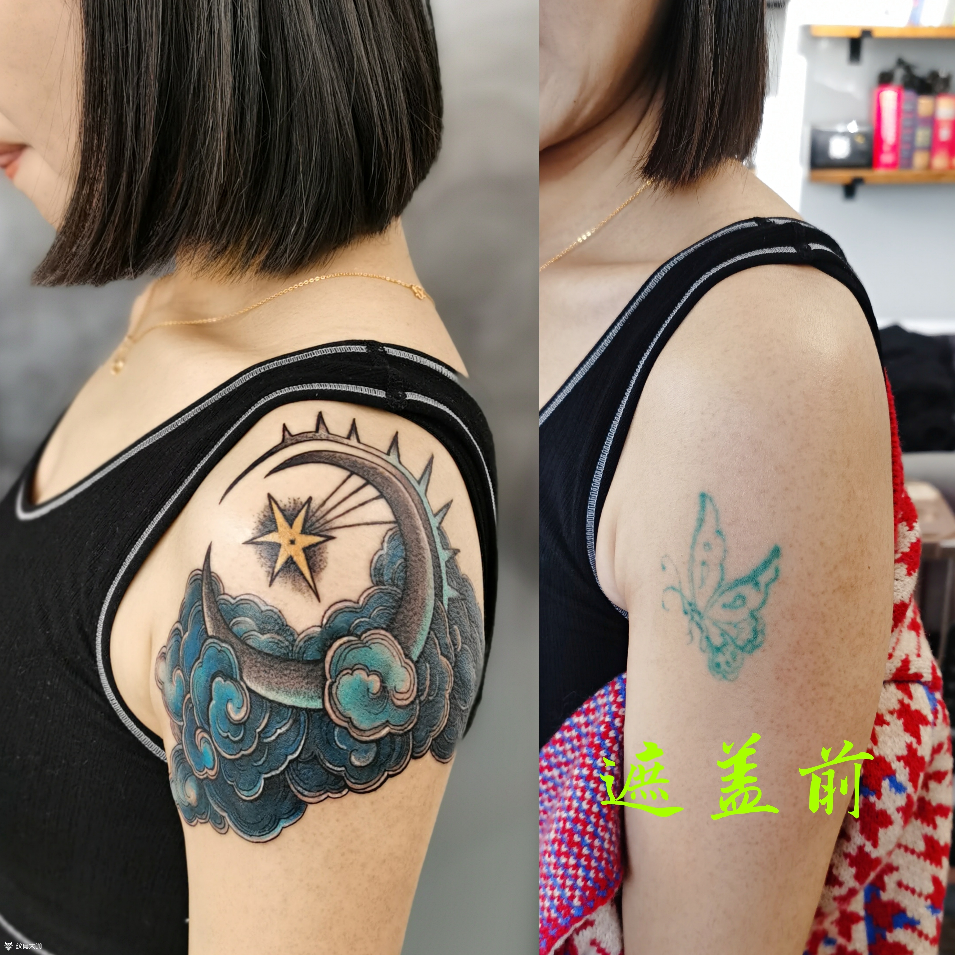 遮盖旧图_纹身图案手稿图片_牛晋北的纹身作品集