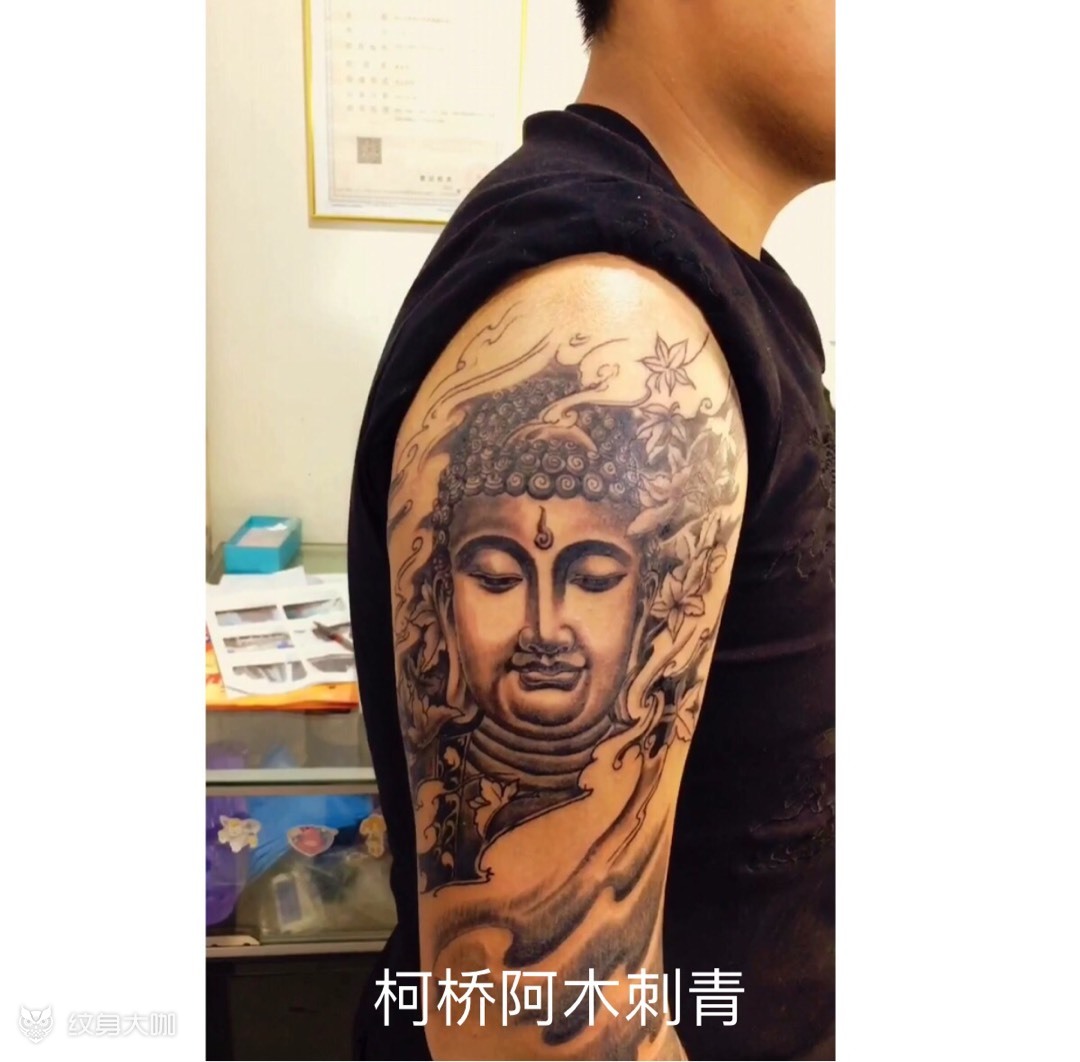 大臂佛_纹身图案手稿图片_曾木平的纹身作品集