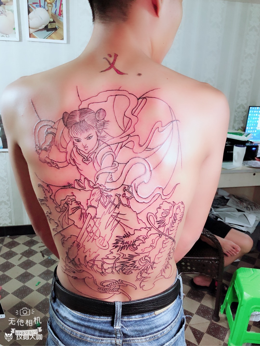 哪吒线条_纹身图案手稿图片_杜慧的纹身作品集