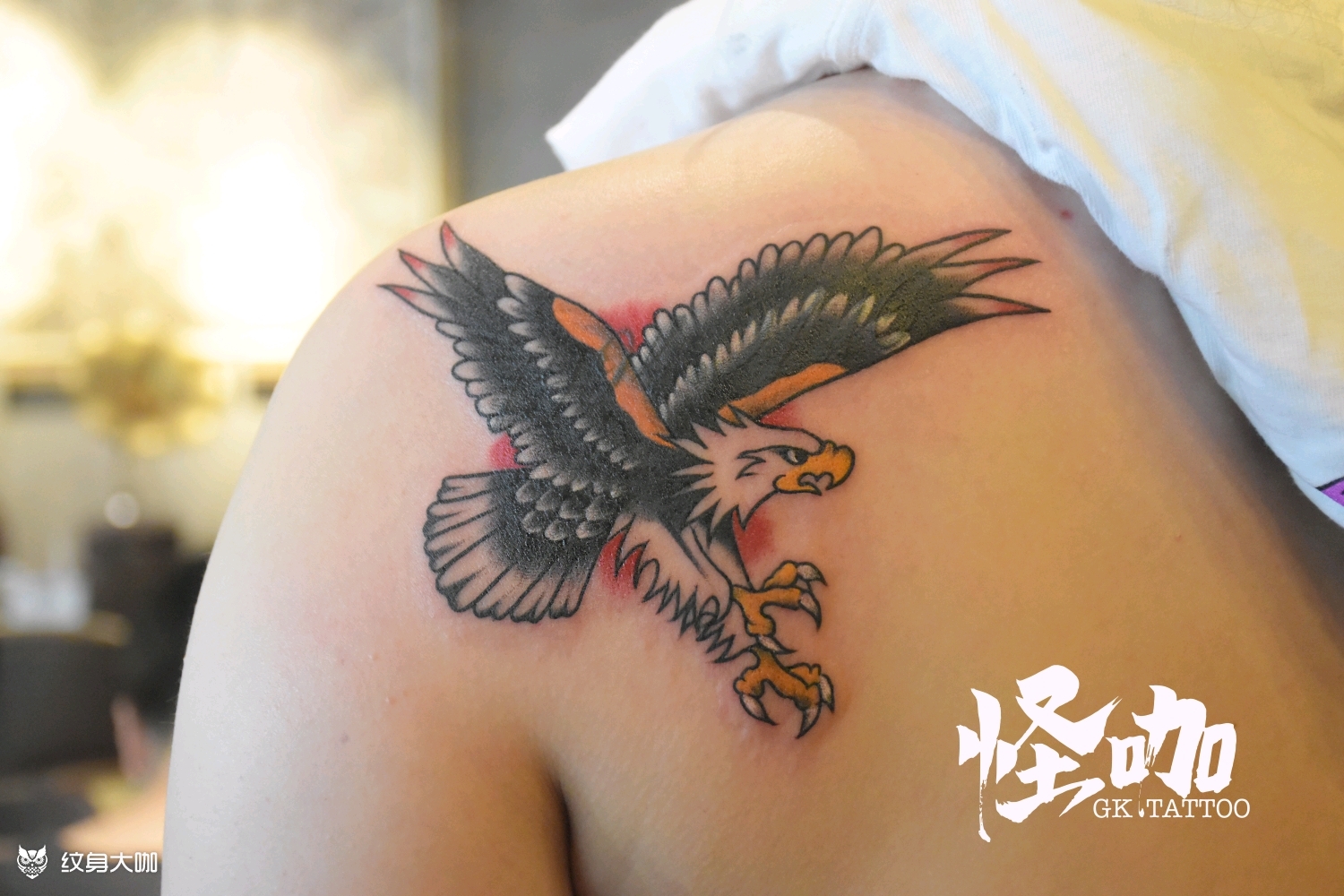 经典老鹰_纹身图案手稿图片_重庆怪咖 的纹身作品集