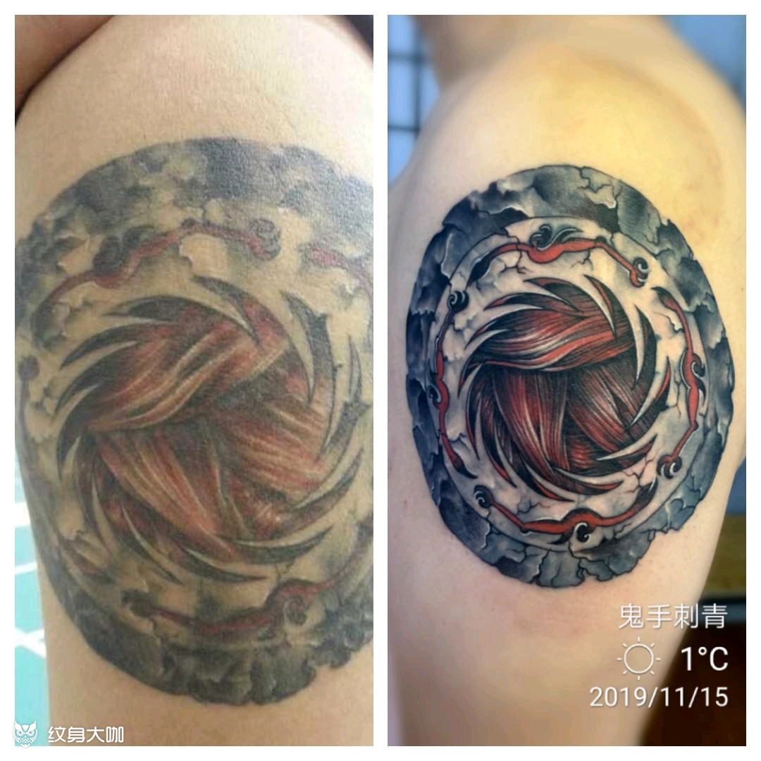 修改太阳神鸟_纹身图案手稿图片_超哥的纹身作品集