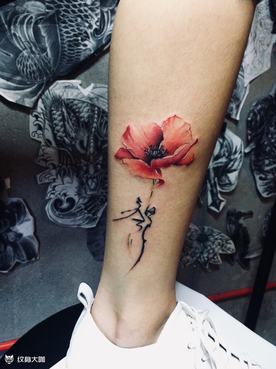 小腿小清新_纹身图案手稿图片_刺_春夏的纹身作品集