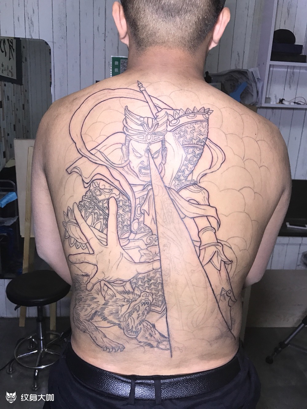 显圣真君_纹身图案手稿图片_斥犬的纹身作品集