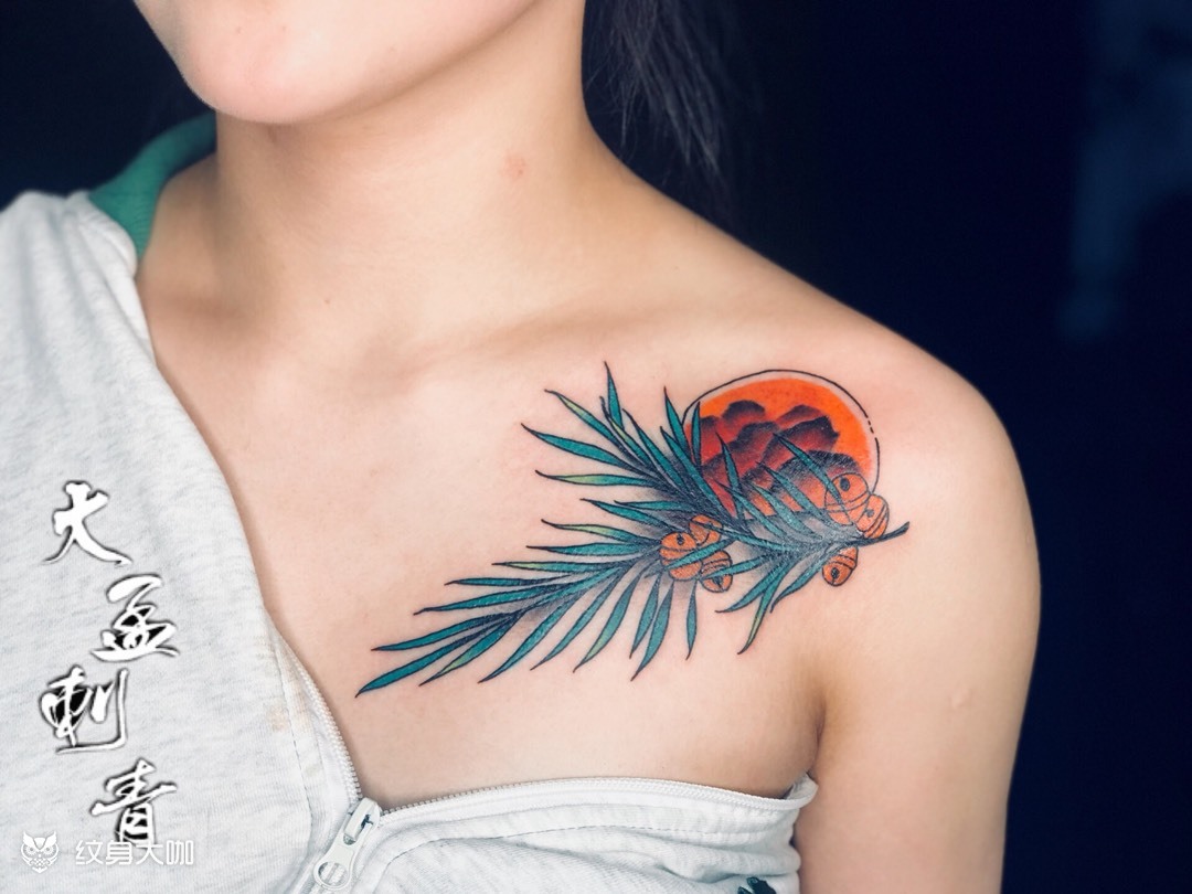 肩膀遮盖,_纹身图案手稿图片_大孟的纹身作品集