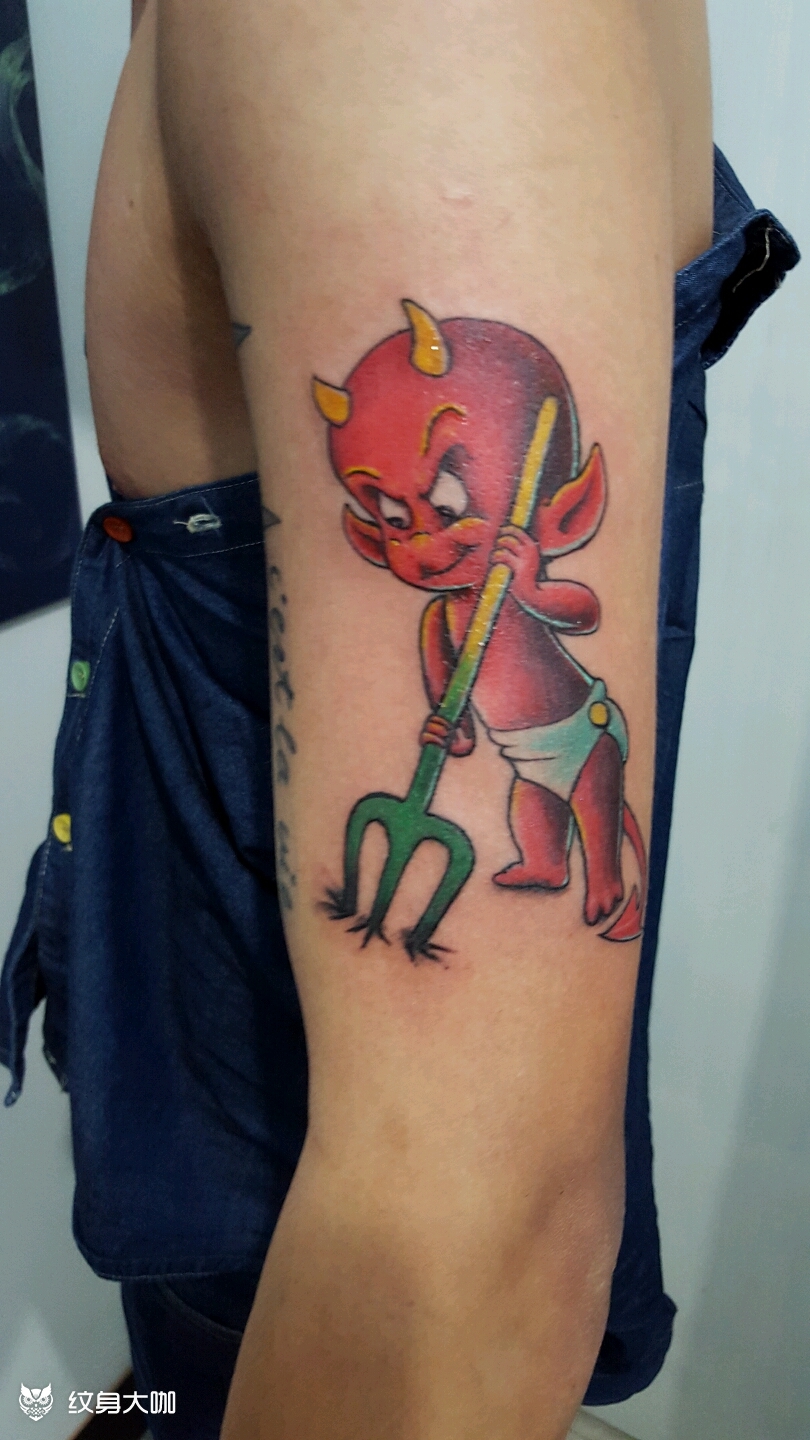 小恶魔_纹身图案手稿图片_清峰的纹身作品集