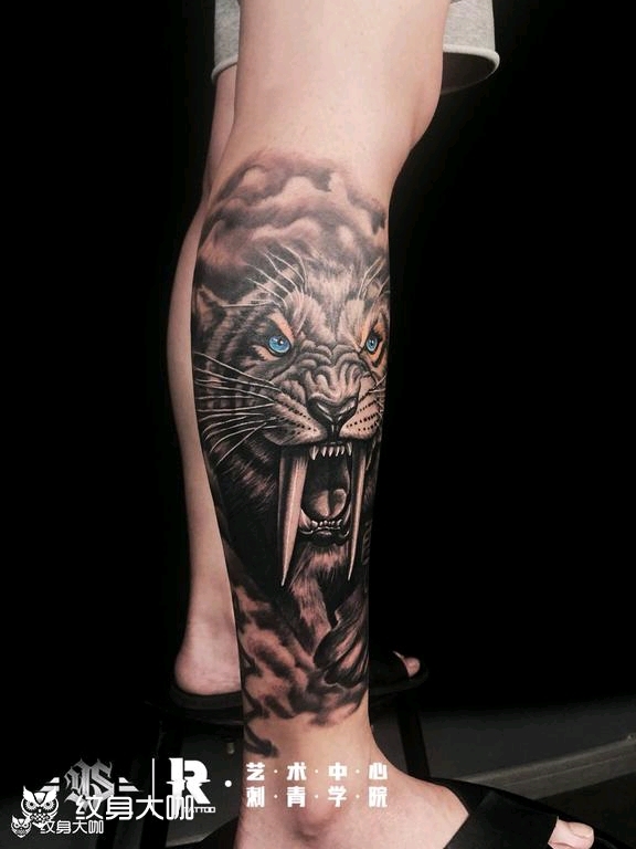 剑齿虎_纹身图案手稿图片_r艺术中心的纹身作品集