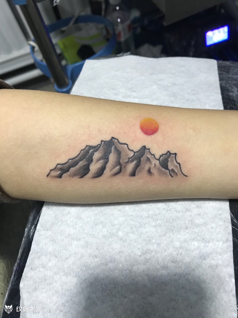 旭日东升_纹身图案手稿图片_姜建峰的纹身作品集
