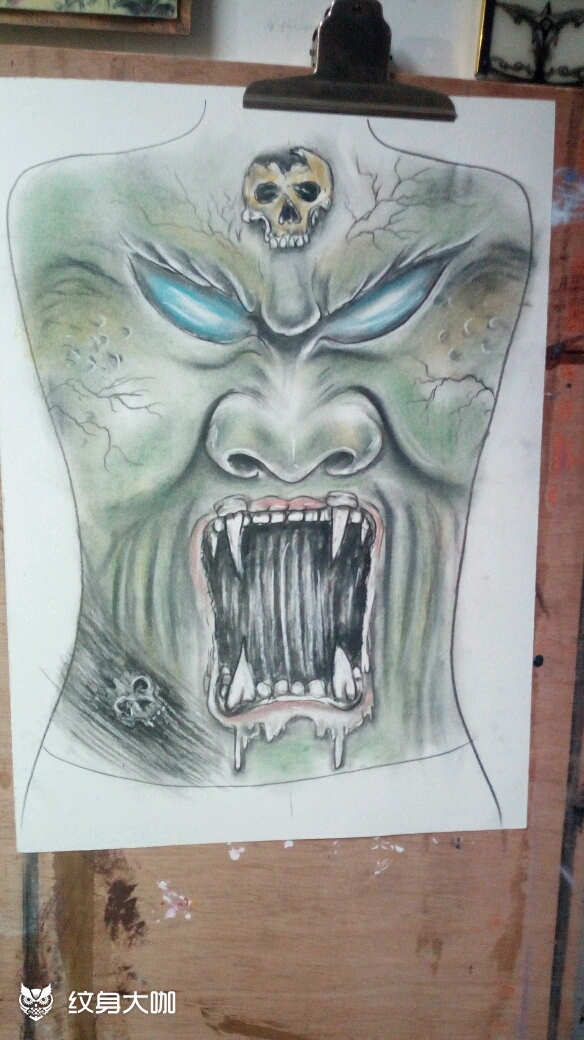魔_纹身图案手稿图片_疯子的纹身作品集