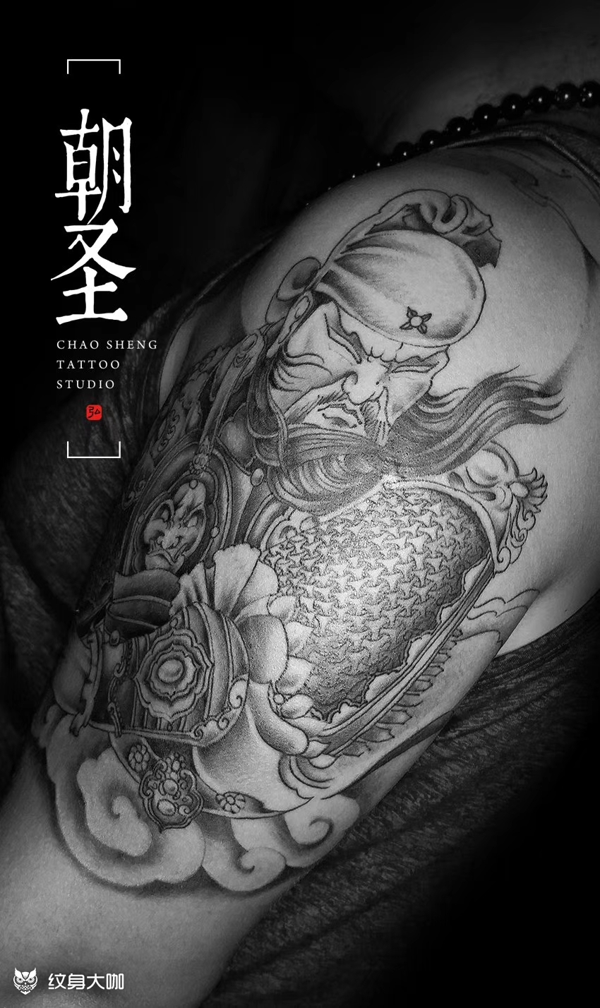 武财神关公_纹身图案手稿图片_弘阳的纹身作品集