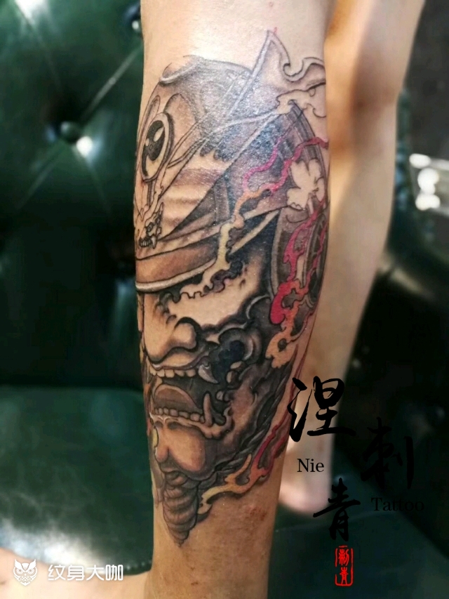 鬼武士_纹身图案手稿图片_福藏的纹身作品集