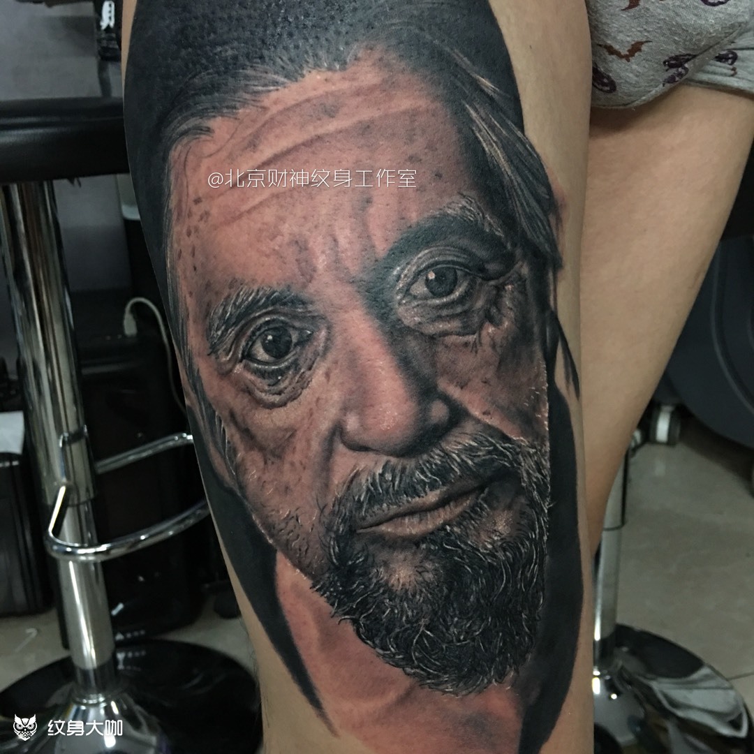 阿尔帕西诺_纹身图案手稿图片_任杰的纹身作品集