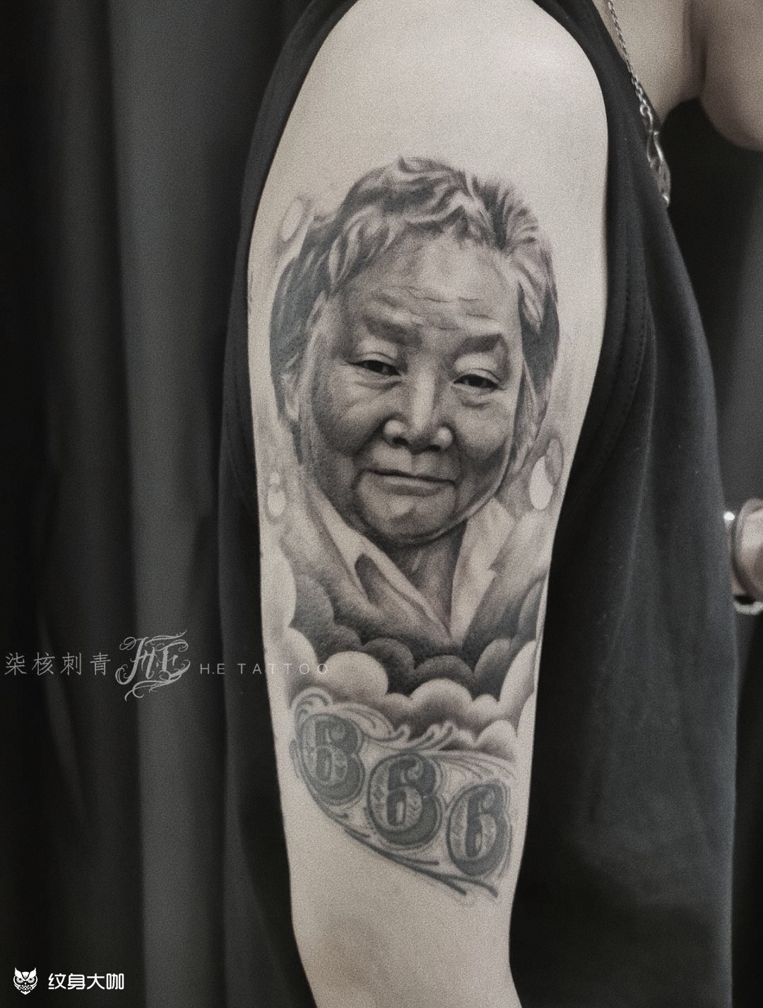 外婆_纹身图案手稿图片_石宇诚的纹身作品集