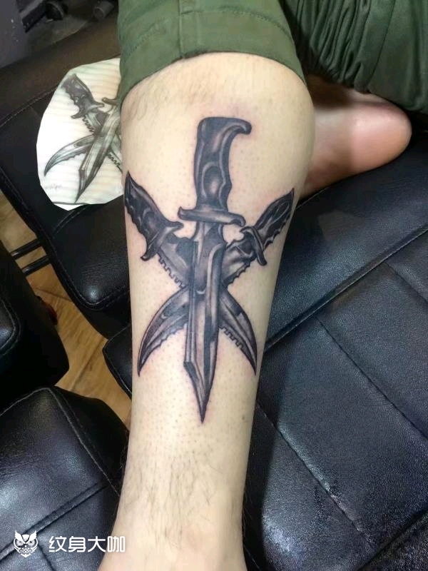 三剑客?_纹身图案手稿图片_阿青的纹身作品集