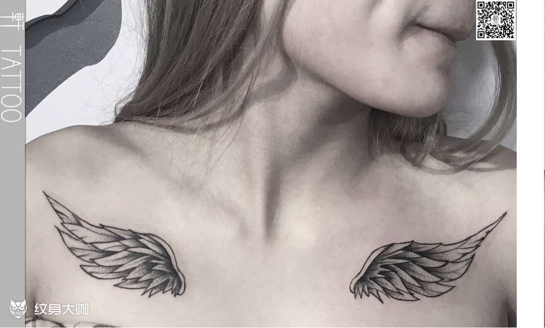 翅膀_纹身图案手稿图片_赫轩的纹身作品集