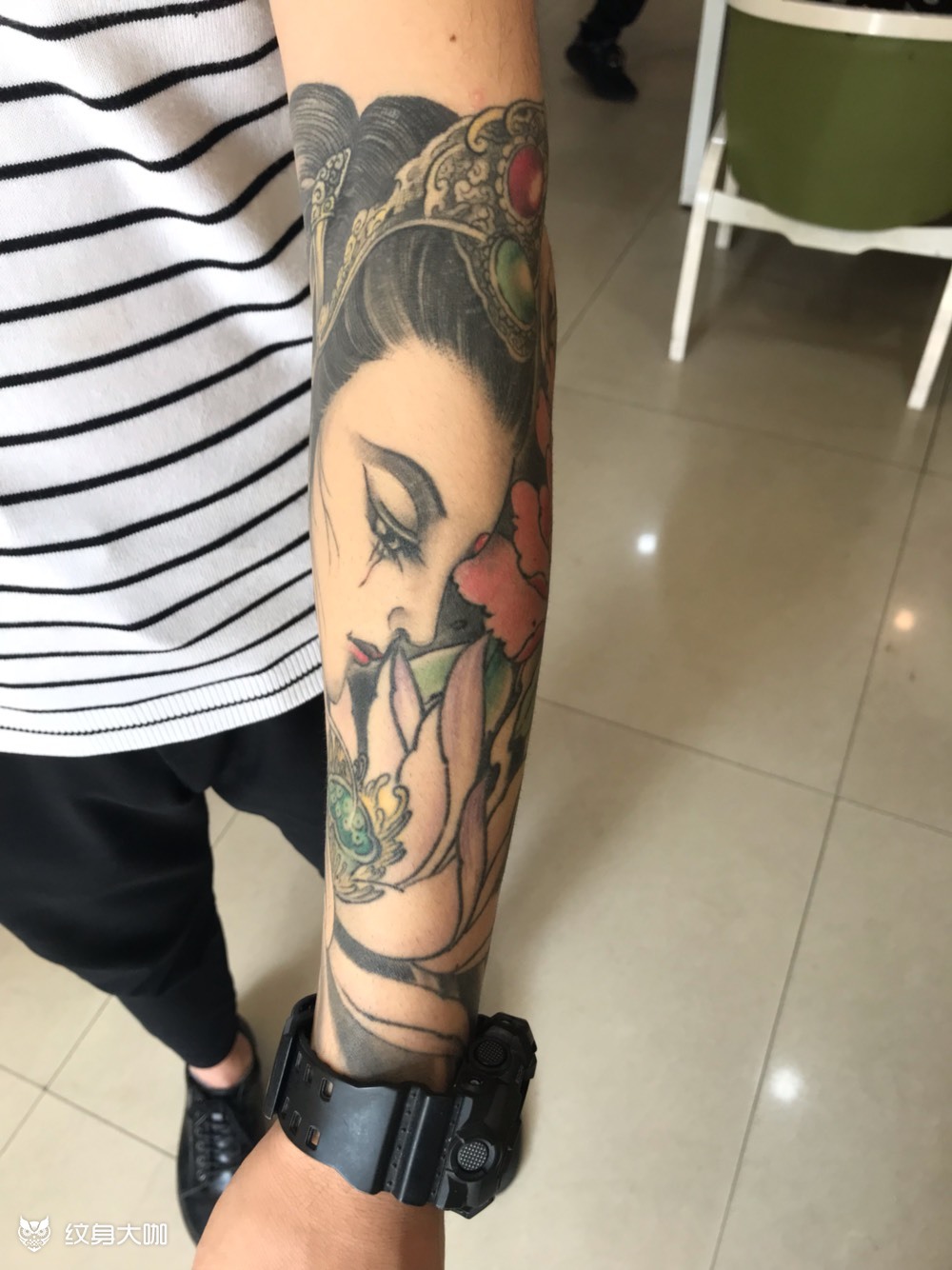 半臂_纹身图案手稿图片_玉环无界纹身的纹身作品集