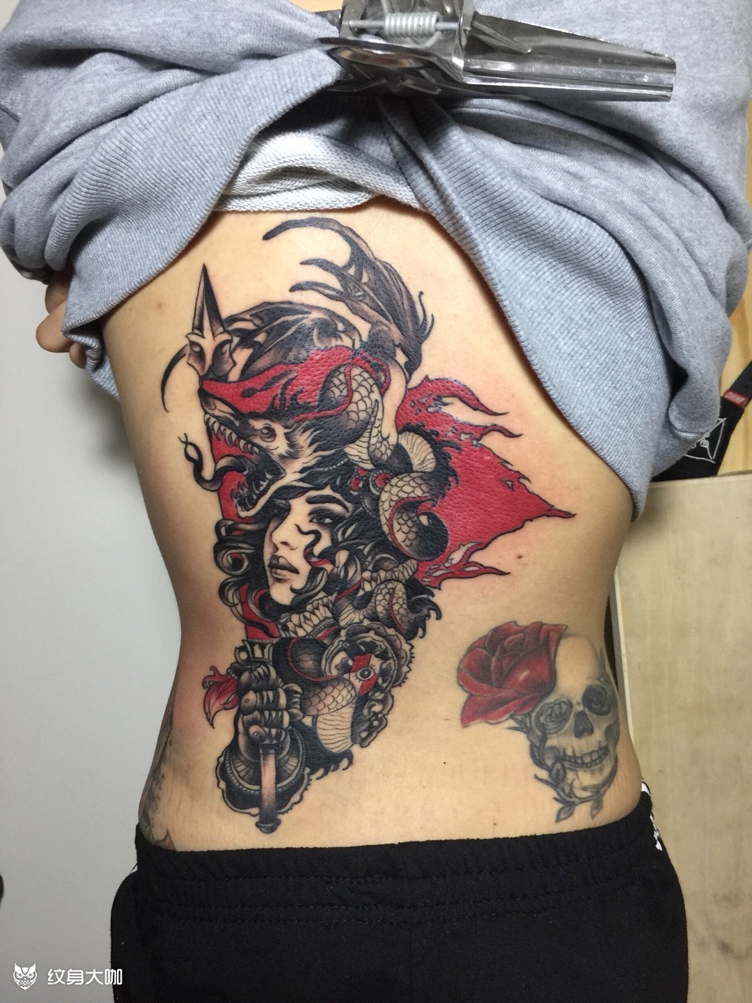 女武神_纹身图案手稿图片_啊豪的纹身作品集