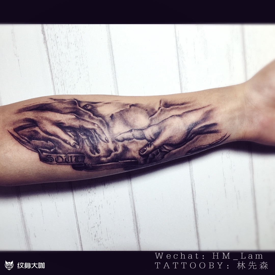 soulmate 手_纹身图案手稿图片_林先森的纹身作品集
