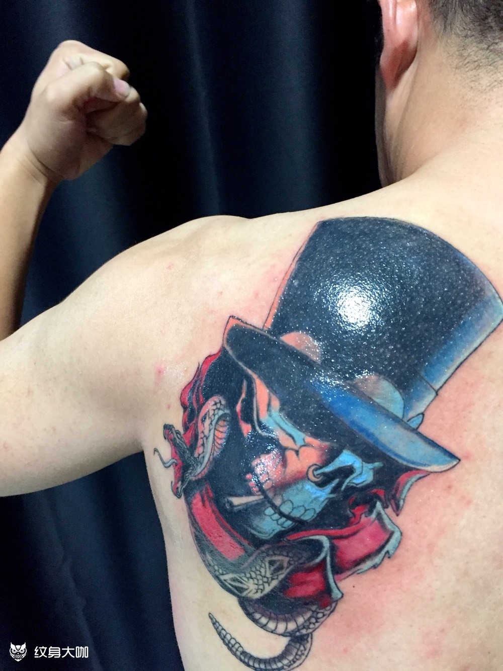 枪花乐队吉他手slash (未完)_纹身图案手稿图片_boss的纹身作品集