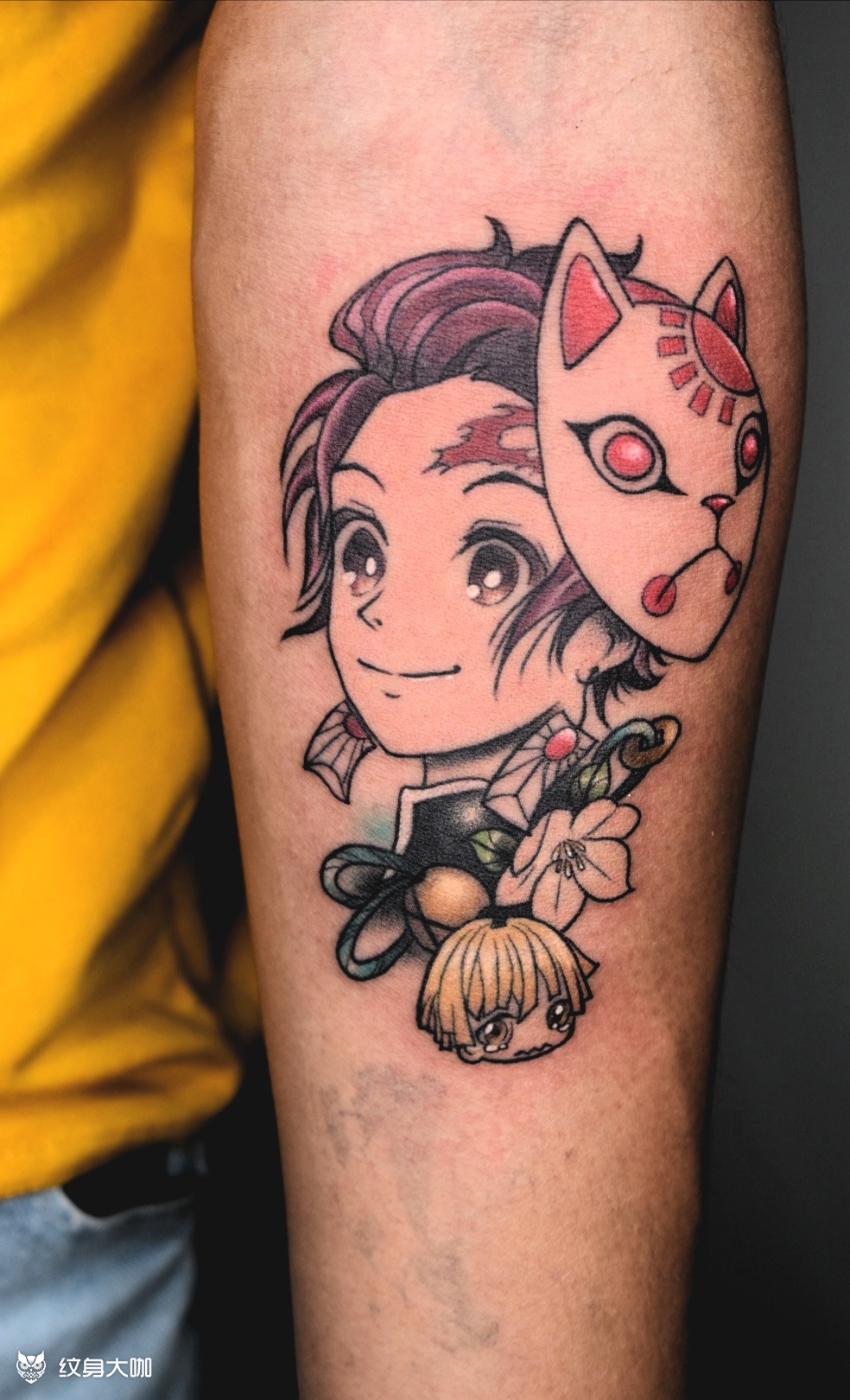 炭治郎_纹身图案手稿图片_覌正的纹身作品集