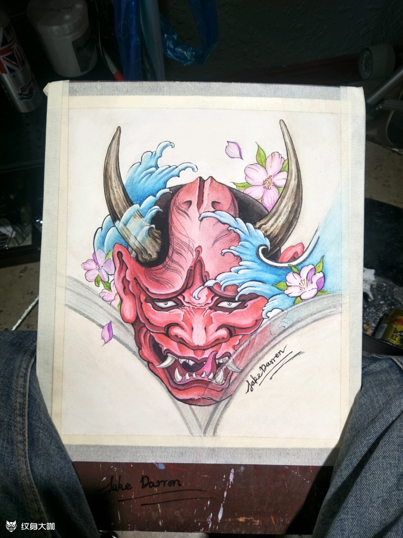 般若手稿_纹身图案手稿图片_jake darren的纹身作品集