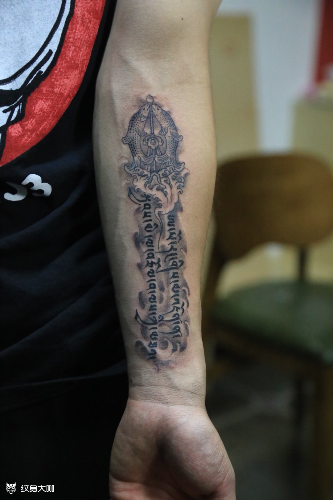 藏文_纹身图案手稿图片_张赏月的纹身作品集