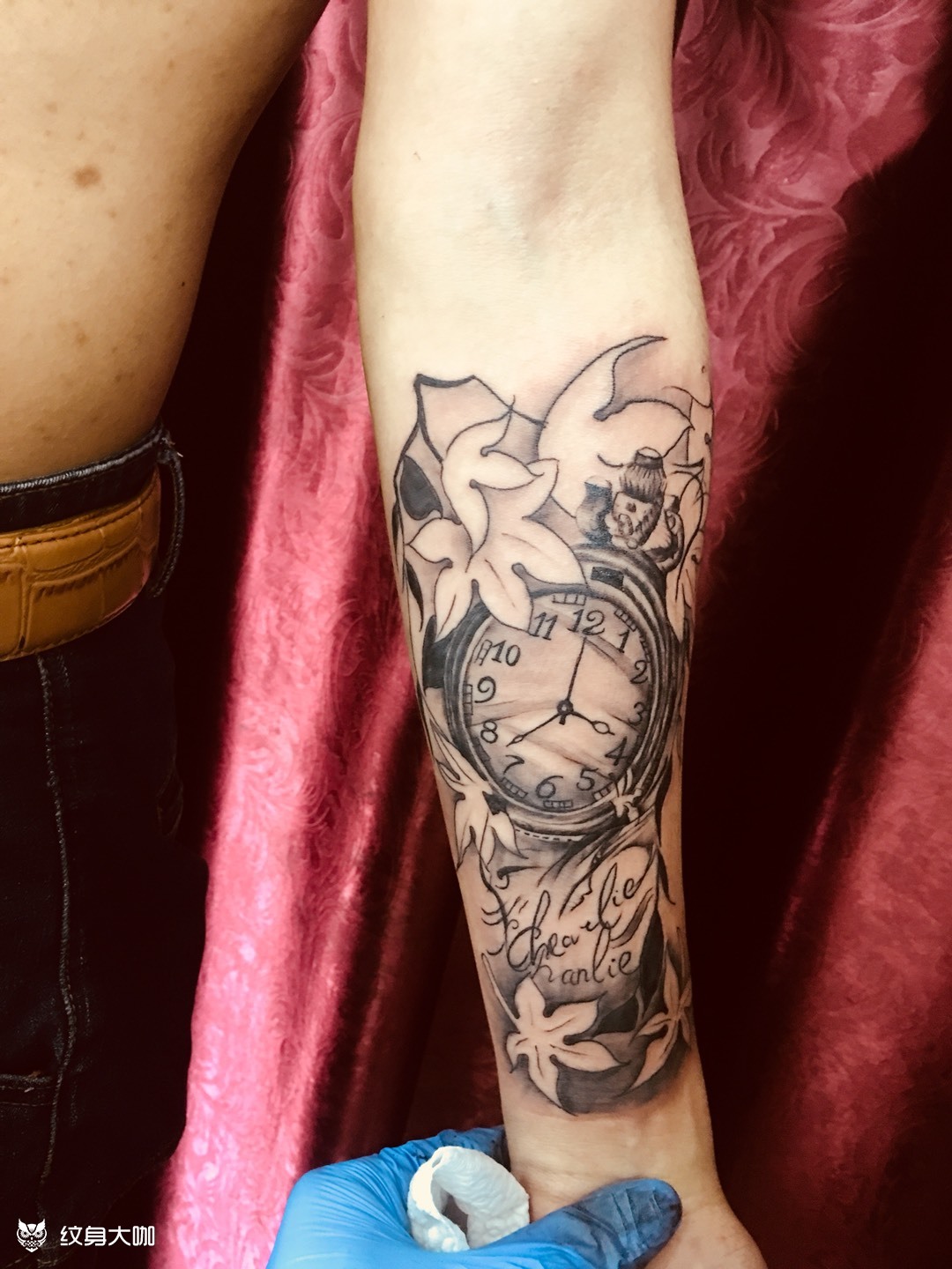 怀表_纹身图案手稿图片_tt的纹身作品集