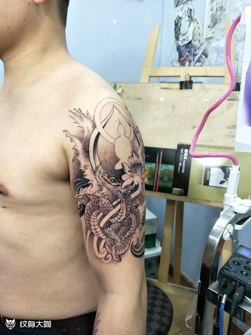 无相佛_纹身图案手稿图片_张春的纹身作品集