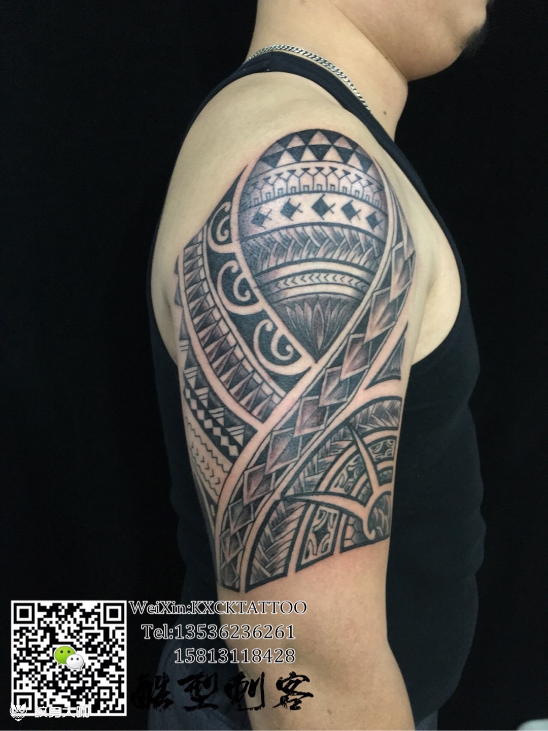 大臂图腾_纹身图案手稿图片_李珠清的纹身作品集