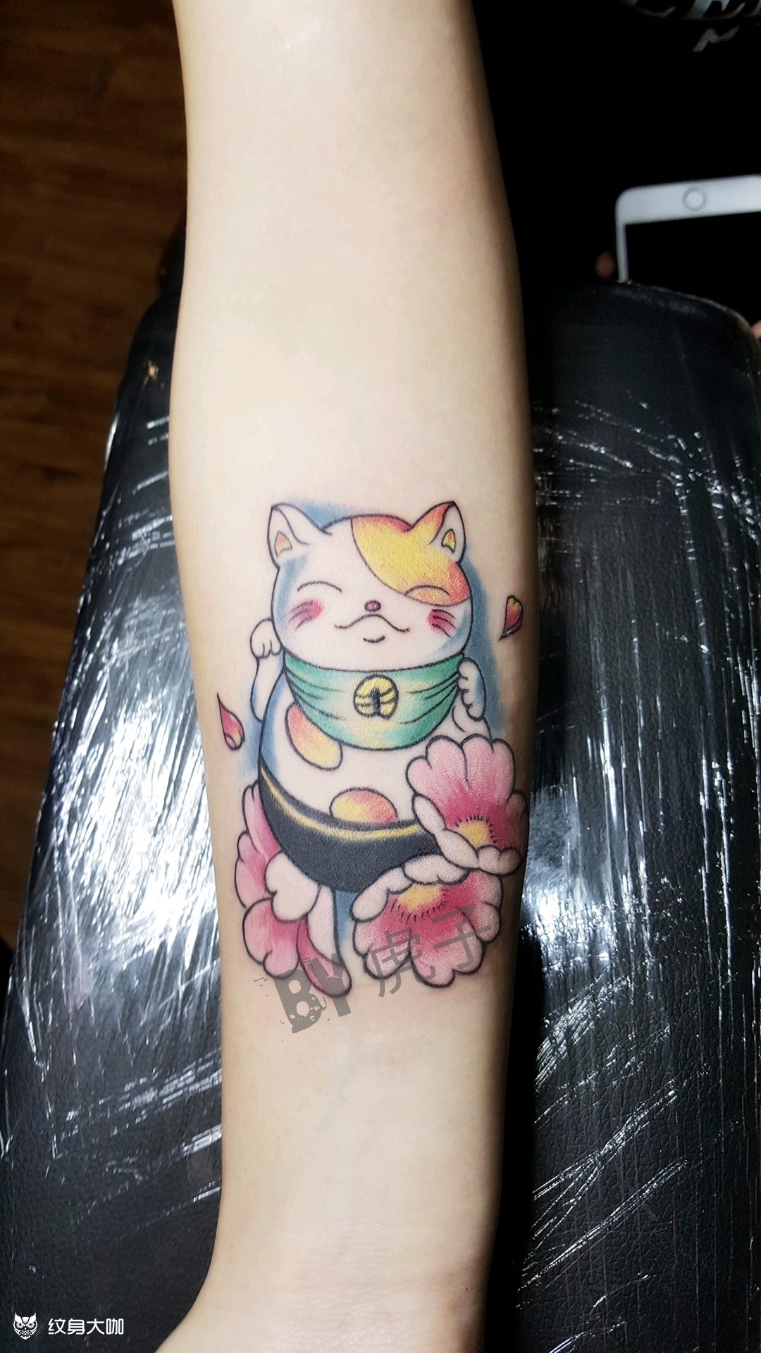 招财猫_纹身图案手稿图片_成都tiger 刺青的纹身作品集