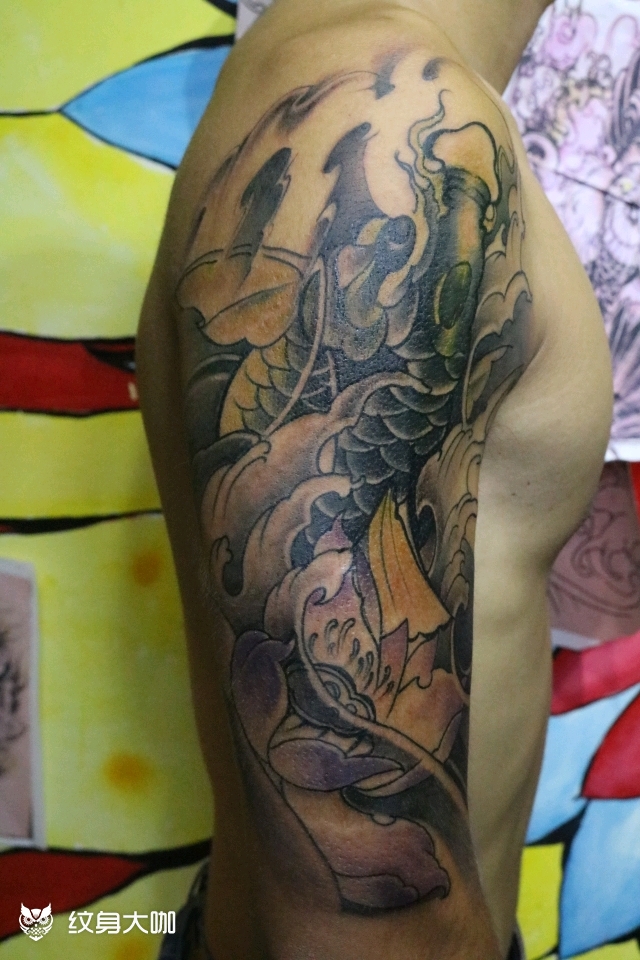 鲤鱼_纹身图案手稿图片_重阳的纹身作品集