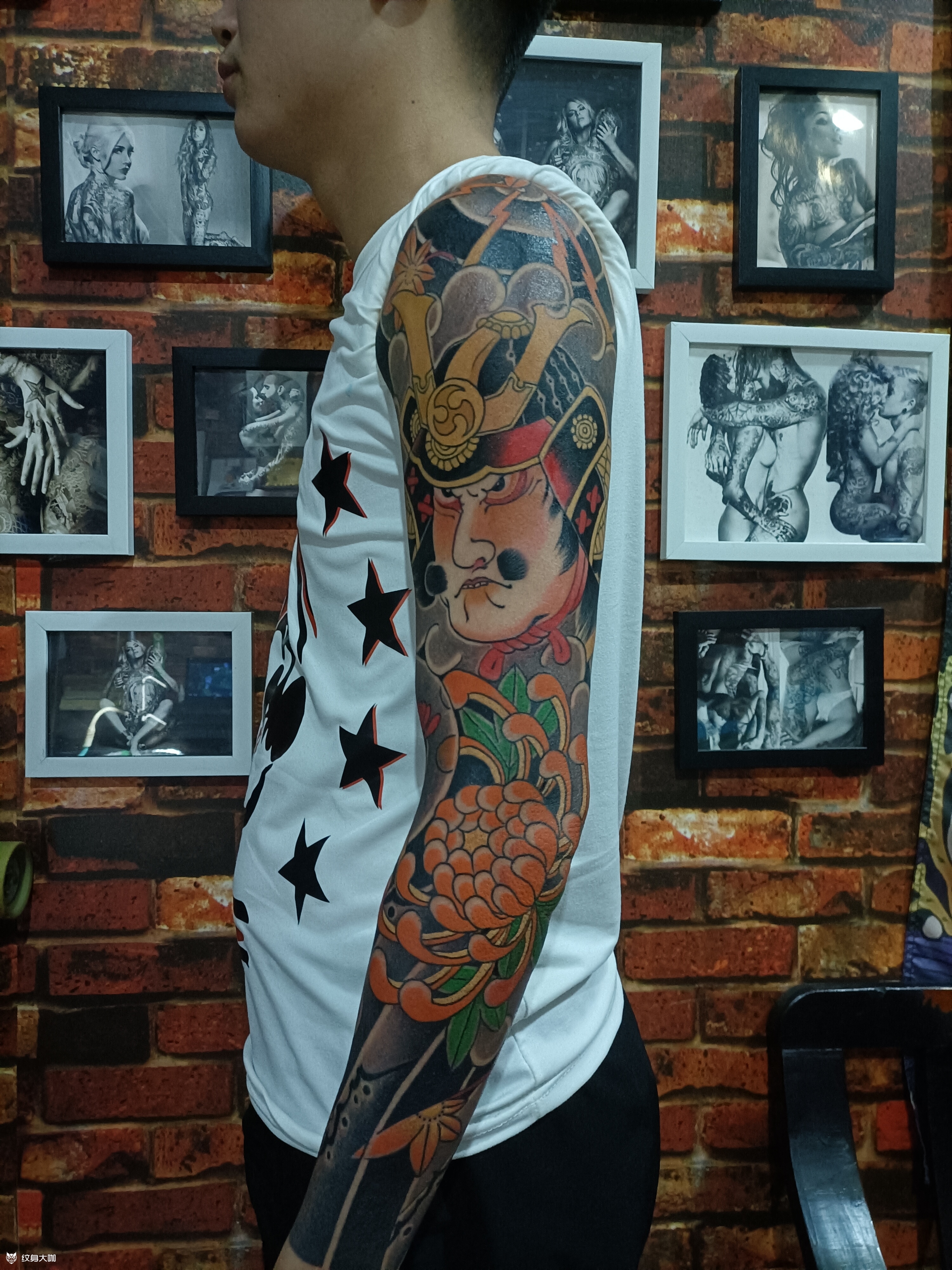 日式花臂_纹身图案手稿图片_长河的纹身作品集