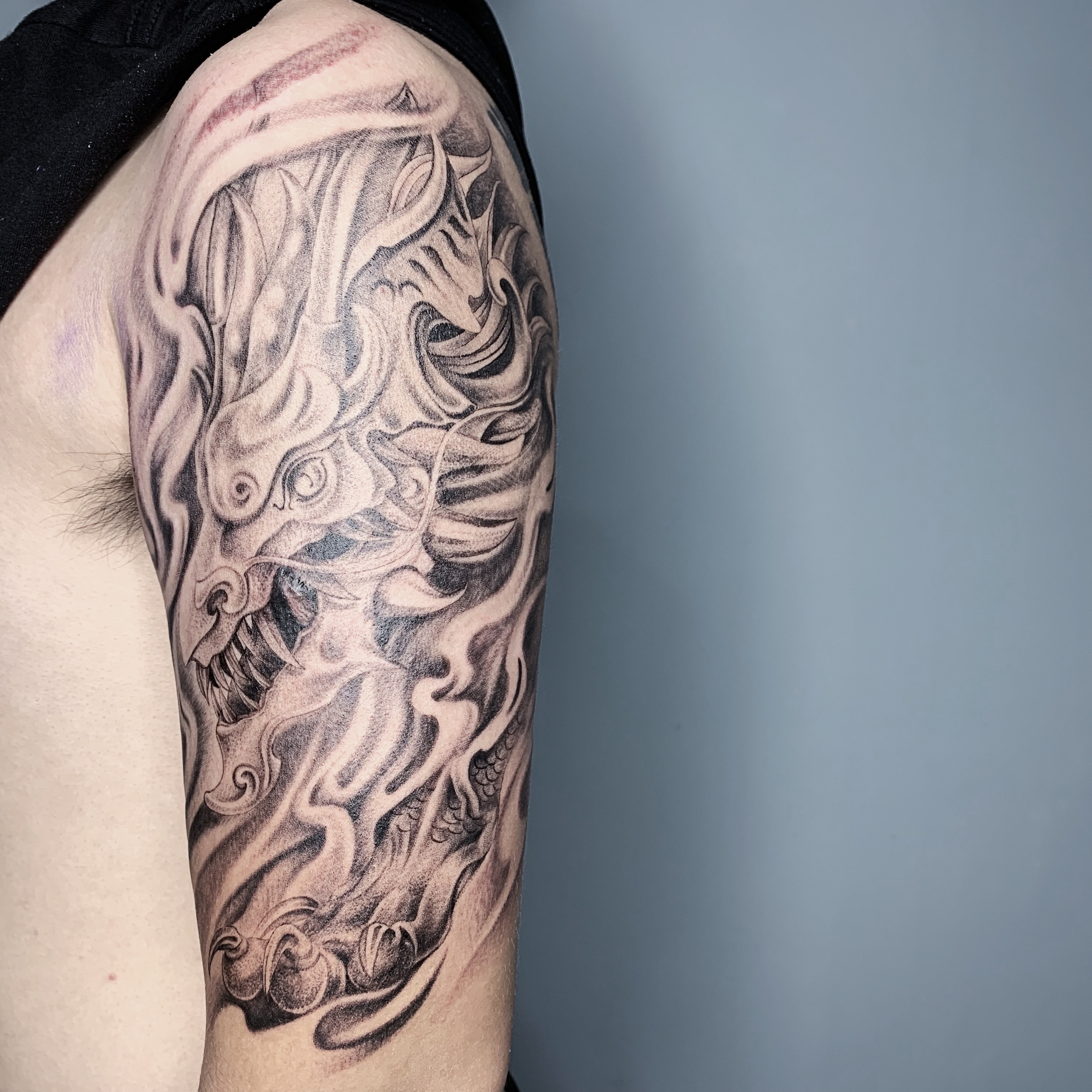 睚眦_纹身图案手稿图片__jing的纹身作品集