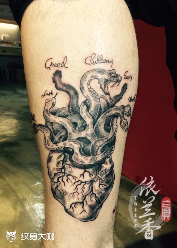 七宗罪_纹身图案手稿图片_静姐的纹身作品集