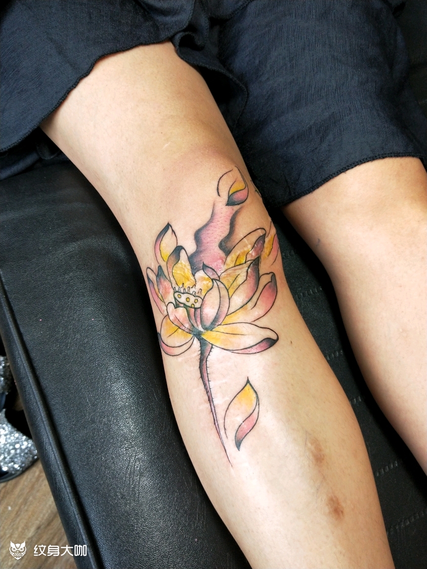 盖疤痕_纹身图案手稿图片_苗龙的纹身作品集