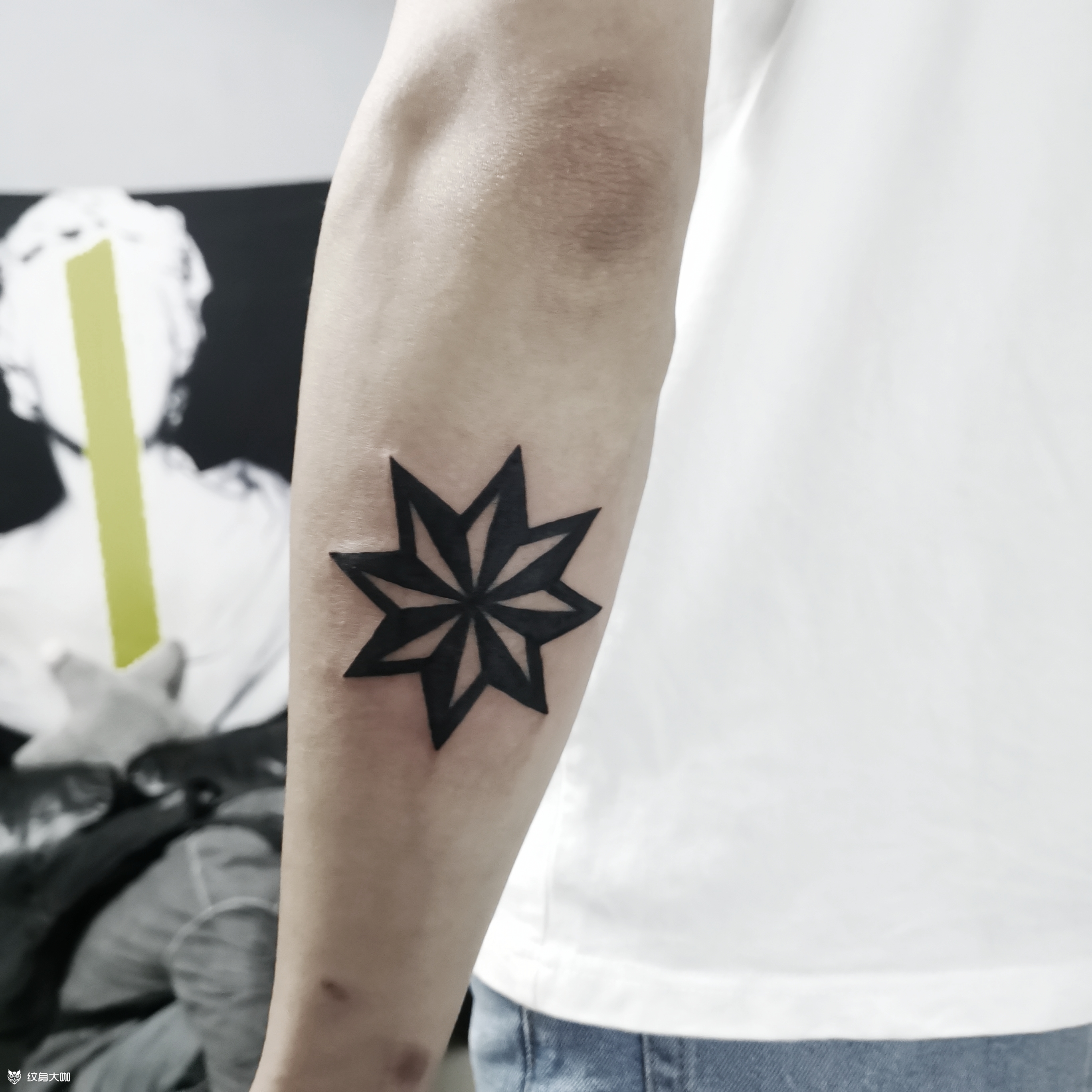 八角星_纹身图案手稿图片_盖嘉怡的纹身作品集
